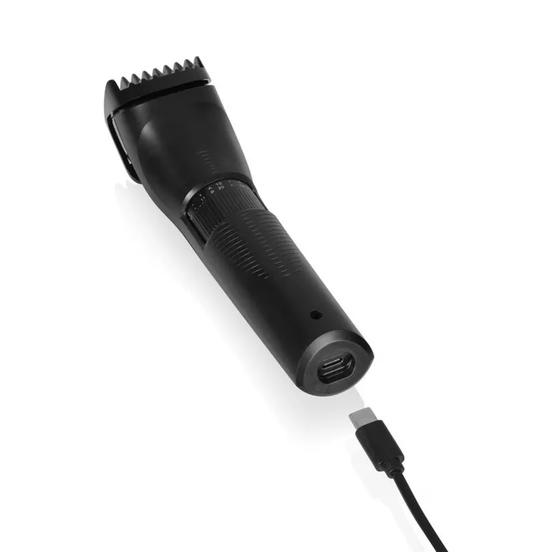 Tristar TR-2573 Aparador de Barba, Máquina de Cortar Cabelo, Aparador de Precisão com Carregamento USB, Preto