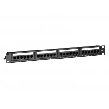 DS-IT Painel de Patch Panel de Rede CAT 6 UTP, 19 polegadas, 24 Portas DS-Patch6-24UTP