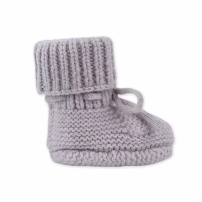Lodger Slipper Merino Wool Botinhas de Bebé, Stone, 0-6 meses