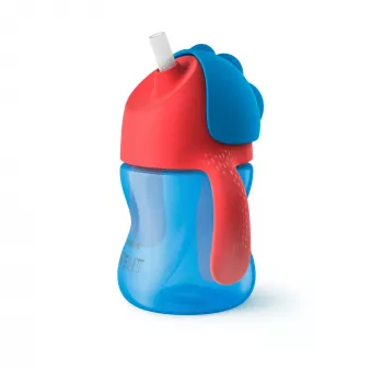 Philips AVENT Copo com Palhinha Flexível, 200 ml, 9m+, Azul