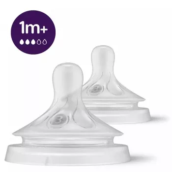 Philips Avent Natural Response Tetina de Silicone Fluxo Médio 1M+ (pack de 2)