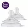 Philips Avent Natural Response Tetina de Silicone, Fluxo de Leite Muito Rápido, 6m+, pack de 2