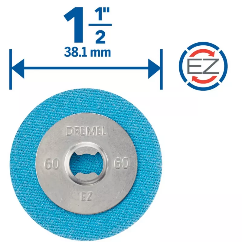 Dremel 2615S411DM Discos de Lixa, 38,1 mm, Grão 180, pack de 3