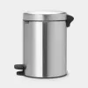 Brabantia NewIcon Balde de Pedal 5 Litros, Aço Mate