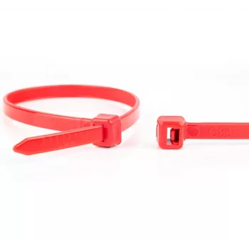 Abraçadeiras de nylon vermelhas WKK 100 x 2,5 mm, pack de 100 11032271