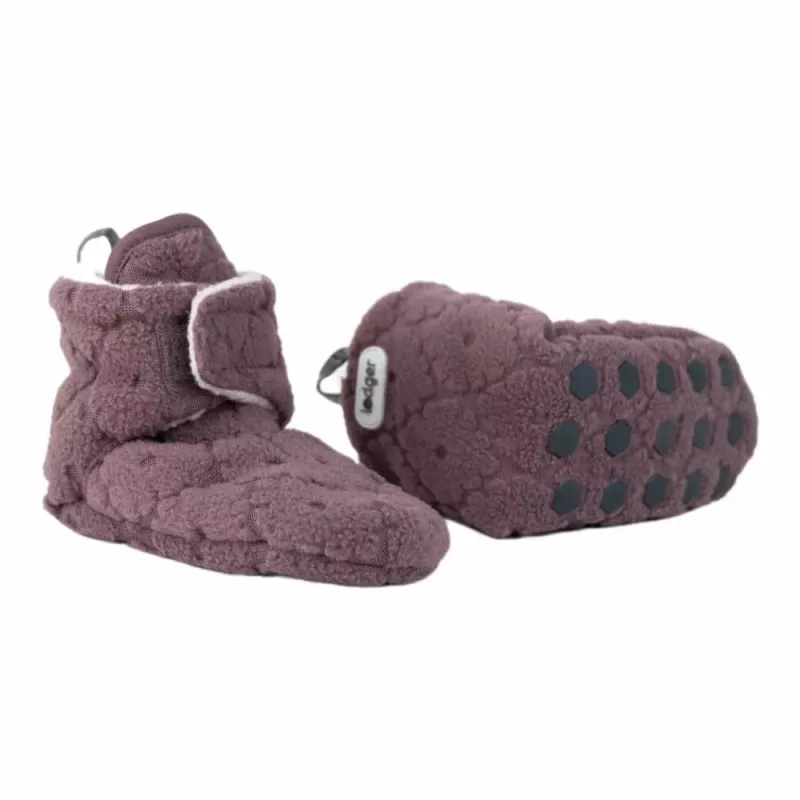 Sapatos de bebé em fleece Lodger Slipper Folklore, Mauve, 12-18 meses