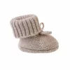 Pantufas Lodger Slipper Folklore para bebé em lã merino, bege, 0-6 meses