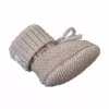 Pantufas Lodger Slipper Folklore para bebé em lã merino, bege, 0-6 meses