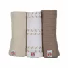 Manta de pano Lodger Swadler Solid Matcha em algodão, bétula, 70x70 cm, pack de 3