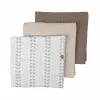 Manta de pano Lodger Swadler Solid Matcha em algodão, bétula, 70x70 cm, pack de 3