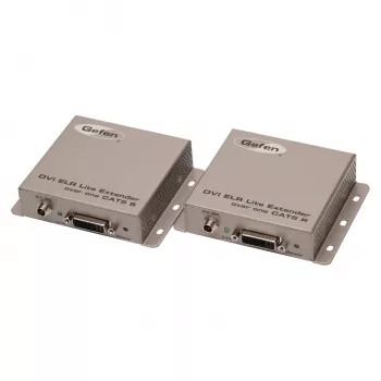 Extensor DVI ELR-Lite Gefen sobre um CAT5, unidades transmissora e recetora