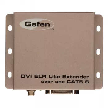 Extensor DVI ELR-Lite Gefen sobre um CAT5, unidades transmissora e recetora