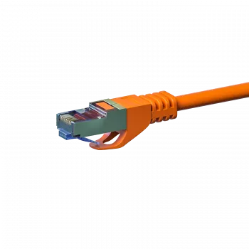 Cabo de rede DSIT CAT 6a LSOH - S/FTP - 1,5 m - laranja (DC-6A6-015)