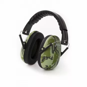 Auscultadores de proteção auditiva para criança Jippie's, padrão camuflado | proteção auditiva de 27 dB SNR para criança