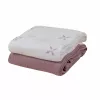 Fralda de pano de algodão Lodger Swadler Solid Matcha, Powder Rose, 110x110 cm, pack de 2