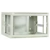 Armário de servidor de parede DSIT 6U com porta de vidro, branco, 600x600x368 mm DS6606W-DOUBLE