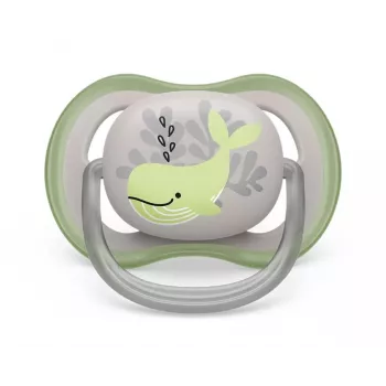 Chupeta Philips Avent Ultra Air Deco, design baleia, 6-18 meses, menino, pack de 1