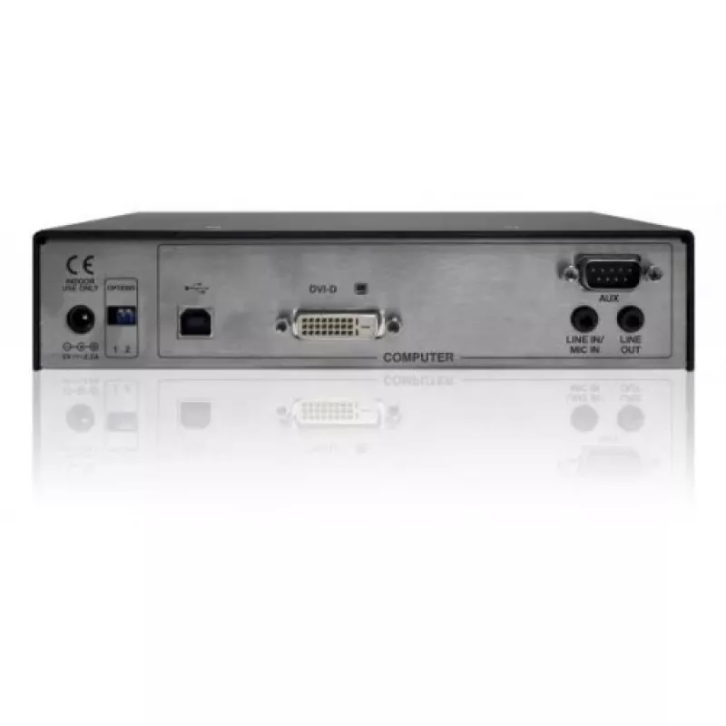 Recetor extensor KVM ADDER ALIF1002R-IEC - Dual DVI-D, USB 2.0, áudio, Gigabit Ethernet, preto