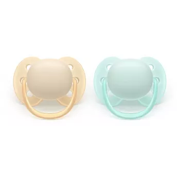 Chupeta Philips Avent Ultra Soft neutra, 0-6 meses, pack de 2