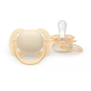 Chupeta Philips Avent Ultra Soft neutra, 0-6 meses, pack de 2