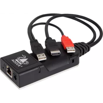 Transmissor KVM over IP ADDER ALIF101T-HDMI - HDMI, USB, áudio, Cat5e/Cat6/Cat7, 2560x1600@60Hz, alumínio preto