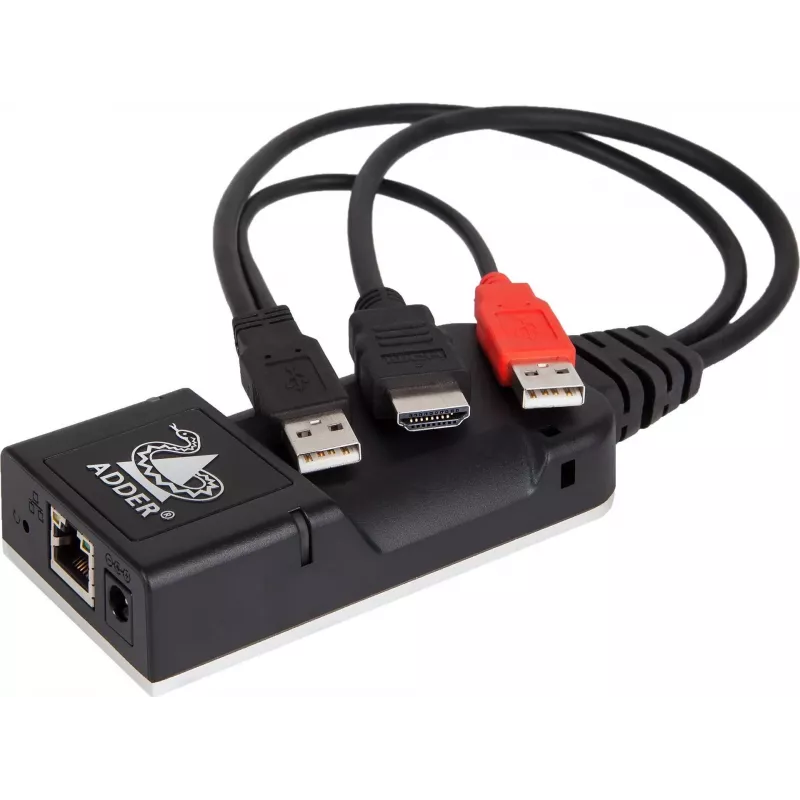 Transmissor KVM over IP ADDER ALIF101T-HDMI - HDMI, USB, áudio, Cat5e/Cat6/Cat7, 2560x1600@60Hz, alumínio preto