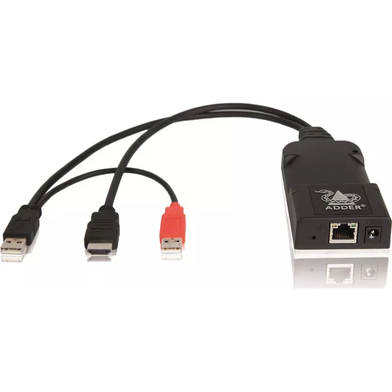 Transmissor KVM over IP ADDER ALIF101T-HDMI - HDMI, USB, áudio, Cat5e/Cat6/Cat7, 2560x1600@60Hz, alumínio preto