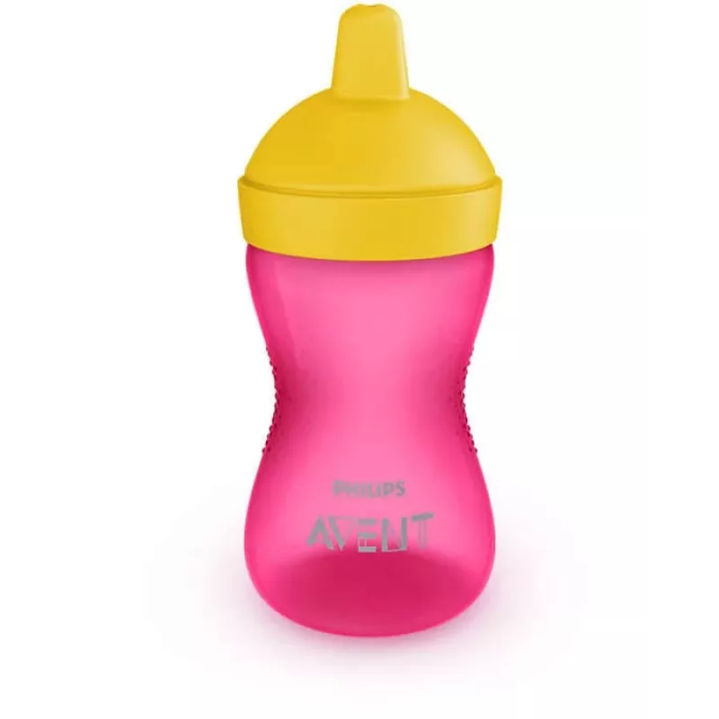 Copo de treino Philips Avent My Grippy com bico duro 300 ml, 18M+, rosa