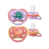 Chupeta Philips AVENT Ultra Air Deco, 18M+, menina, pack de 2