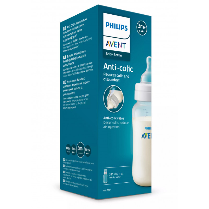 Biberão anticólicas Philips Avent 330 ml, 3m+