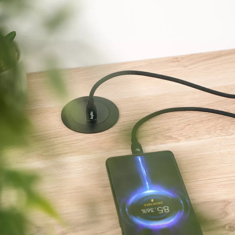 Cabo de carregamento e sincronização AQIILA USB-C para USB-C 3 m preto AQCBPBICB4BD881
