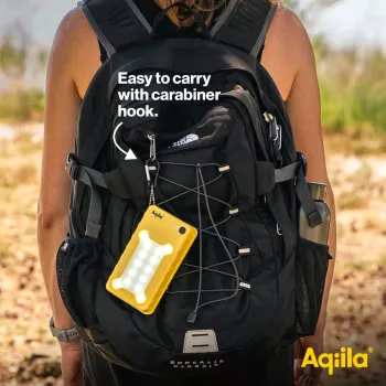 Powerbank solar Aqiila Powerbird BS10 10000 mAh preto e laranja