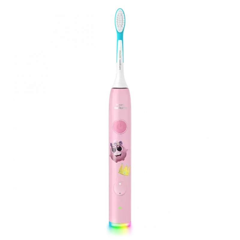 Escova de dentes elétrica sónica Philips Sonicare For Kids com Bluetooth, rosa