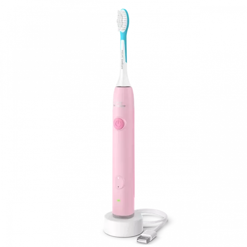 Escova de dentes elétrica sónica Philips Sonicare For Kids com Bluetooth, rosa