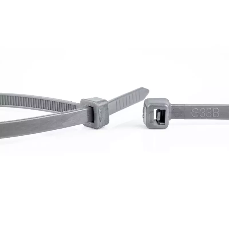 Abraçadeiras de poliamida WKK cinzentas 100 x 2,5 mm, pack de 100 (11032871)
