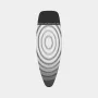 Capa de tábua de passar Brabantia Titan Oval, 135 x 45 cm, tamanho D, 8 mm de acolchoamento, superfície de algodão com espuma, cinzento metálico