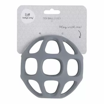 Baby's Only Bola de dentição de silicone, 0+, Cinzento