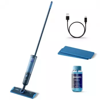 Philips OneUp Série 3000 Limpador elétrico sem fios para pavimentos duros, Azul profundo