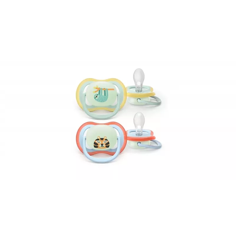 Philips Avent Ultra Air Night Chupeta 0-6 meses, pack de 2, brilha no escuro, Neutro