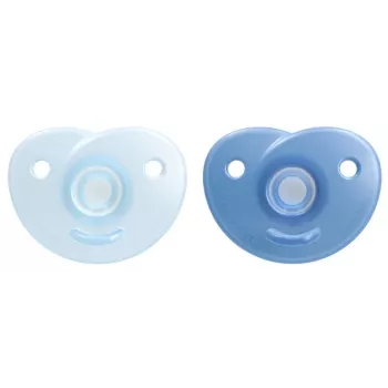 Philips Avent Soothie Chupeta de silicone com escudo de silicone, 0-6 meses, pack de 2