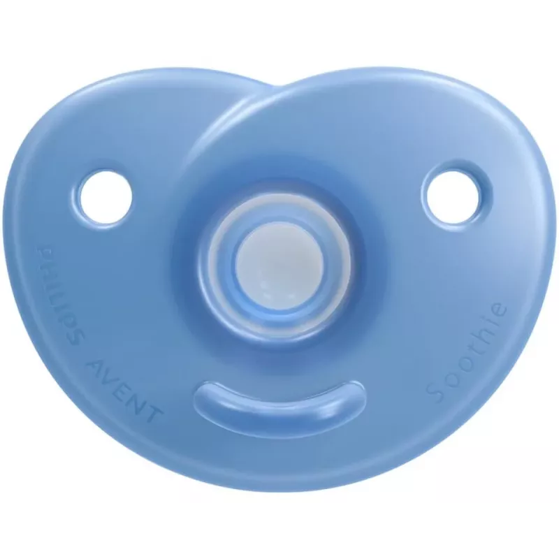 Philips Avent Soothie Chupeta de silicone com escudo de silicone, 0-6 meses, pack de 2