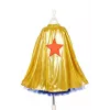 Souza! Fato de super-heroína Vestido com capa, Rosa/Dourado/Azul, 5-7 anos (116-128 cm)