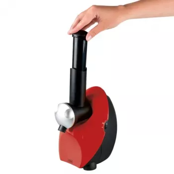 Trebs 99283-B Máquina de sorbet com recipiente de congelação, 1,5 L, Vermelho