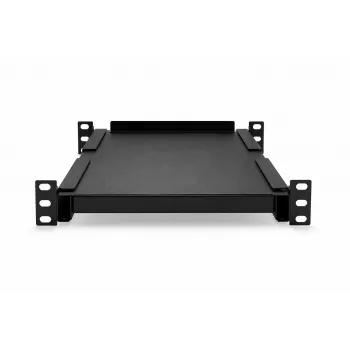 DSIT DS10-FO34 Fundo fixo universal de 10 polegadas para armários de 450mm de profundidade, 1U, Preto
