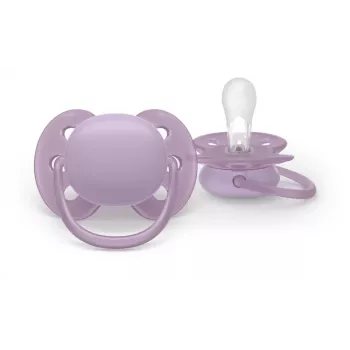 Philips Avent Ultra Soft Chupeta 6-18 meses, Neutro, pack de 2