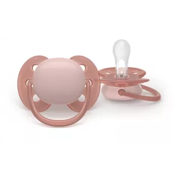 Philips Avent Ultra Soft Chupeta 6-18 meses, Neutro, pack de 2