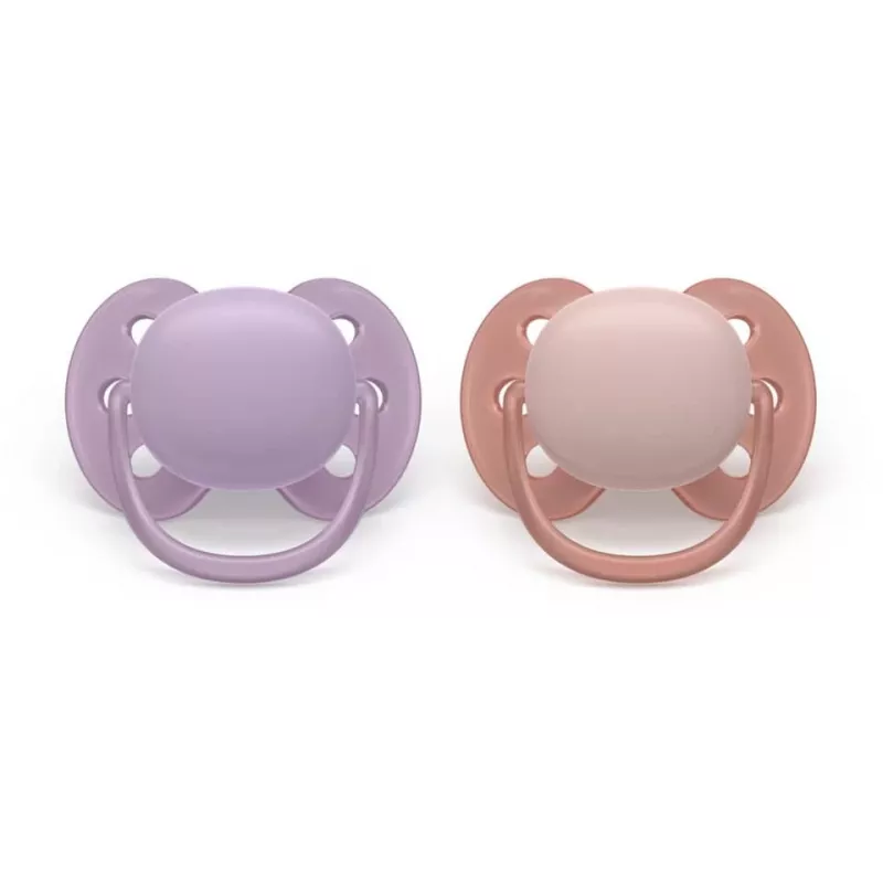 Philips Avent Ultra Soft Chupeta 6-18 meses, Neutro, pack de 2