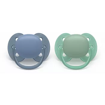 Chupeta Philips Avent Ultra Soft 6-18 meses, pack de 2, menino