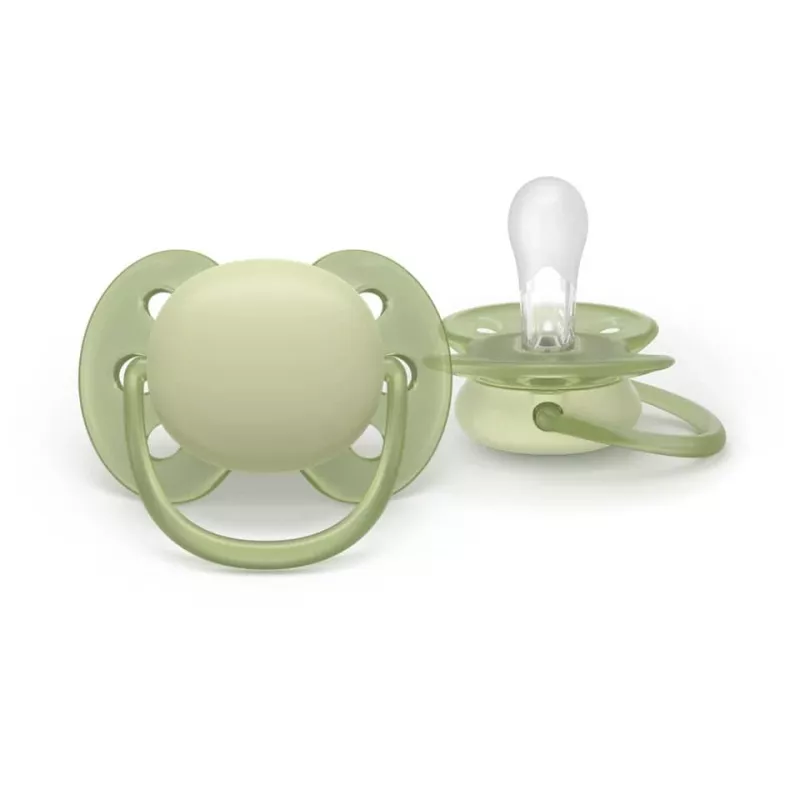 Chupeta Philips Avent Ultra Soft 0-6 meses, neutro, pack de 2