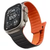 Pulseira Spigen Athlex Air M para Apple Watch 8/9/10/11/SE/Ultra (44/45/46/49 mm) – preto/laranja